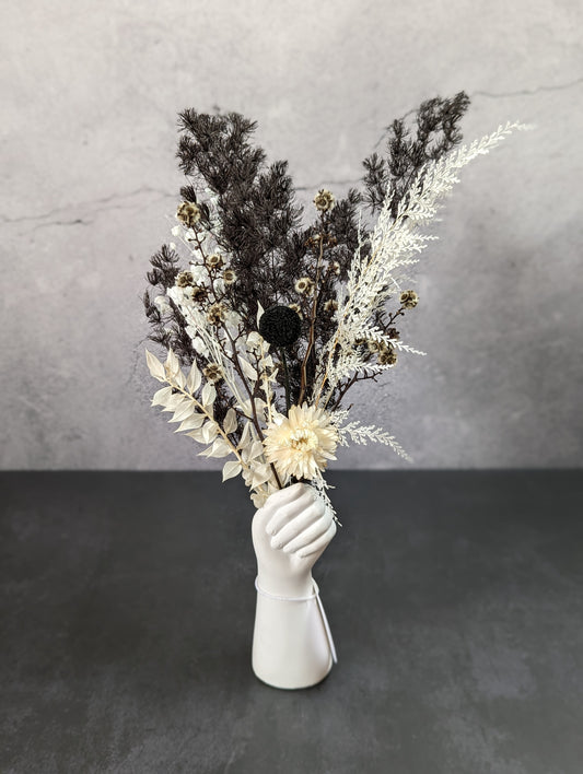 Black Beauty Floral Arrangement - Hand Vase